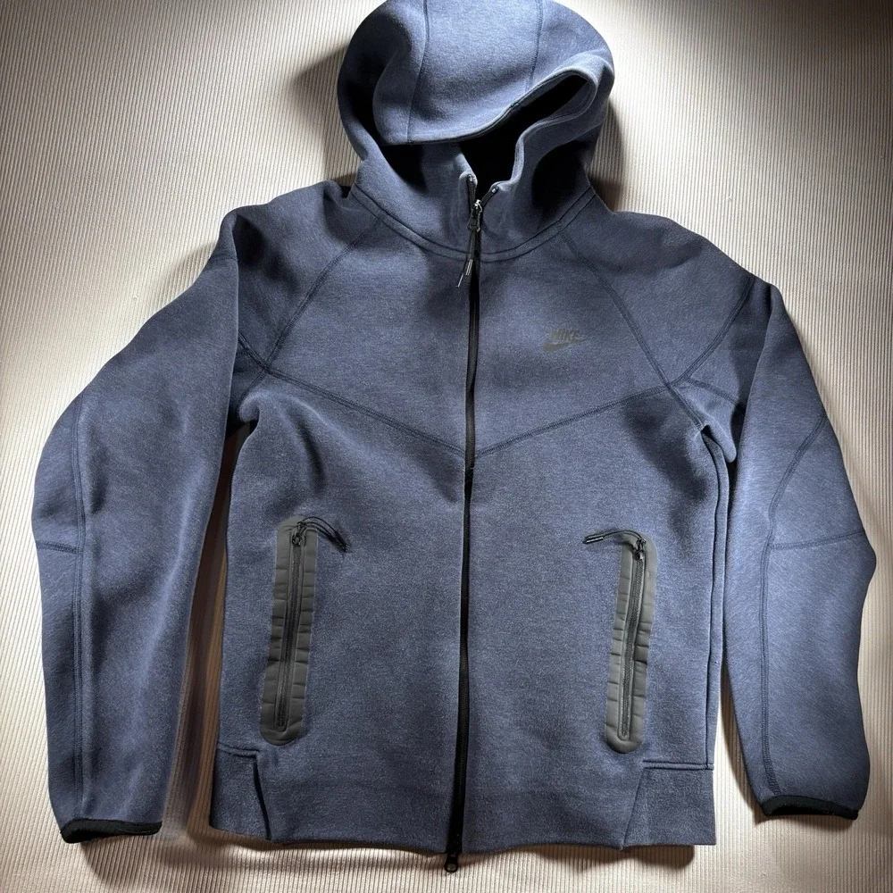 Nike Sportswear Tech Fleece Windrunner Full Zip Hoodie Navy Mens Size S Outdoors